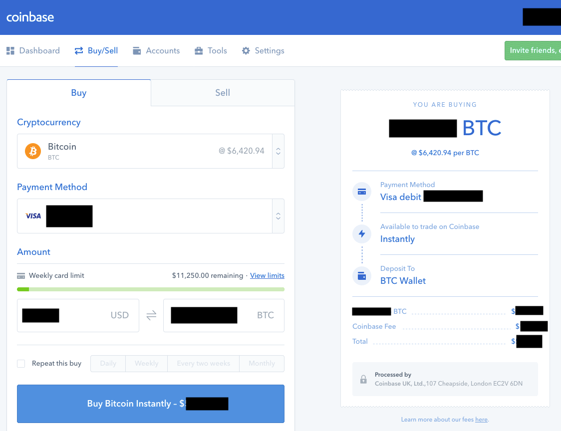 How To Buy BitShares BTS With A Debit Card and Bank Account Screenshot